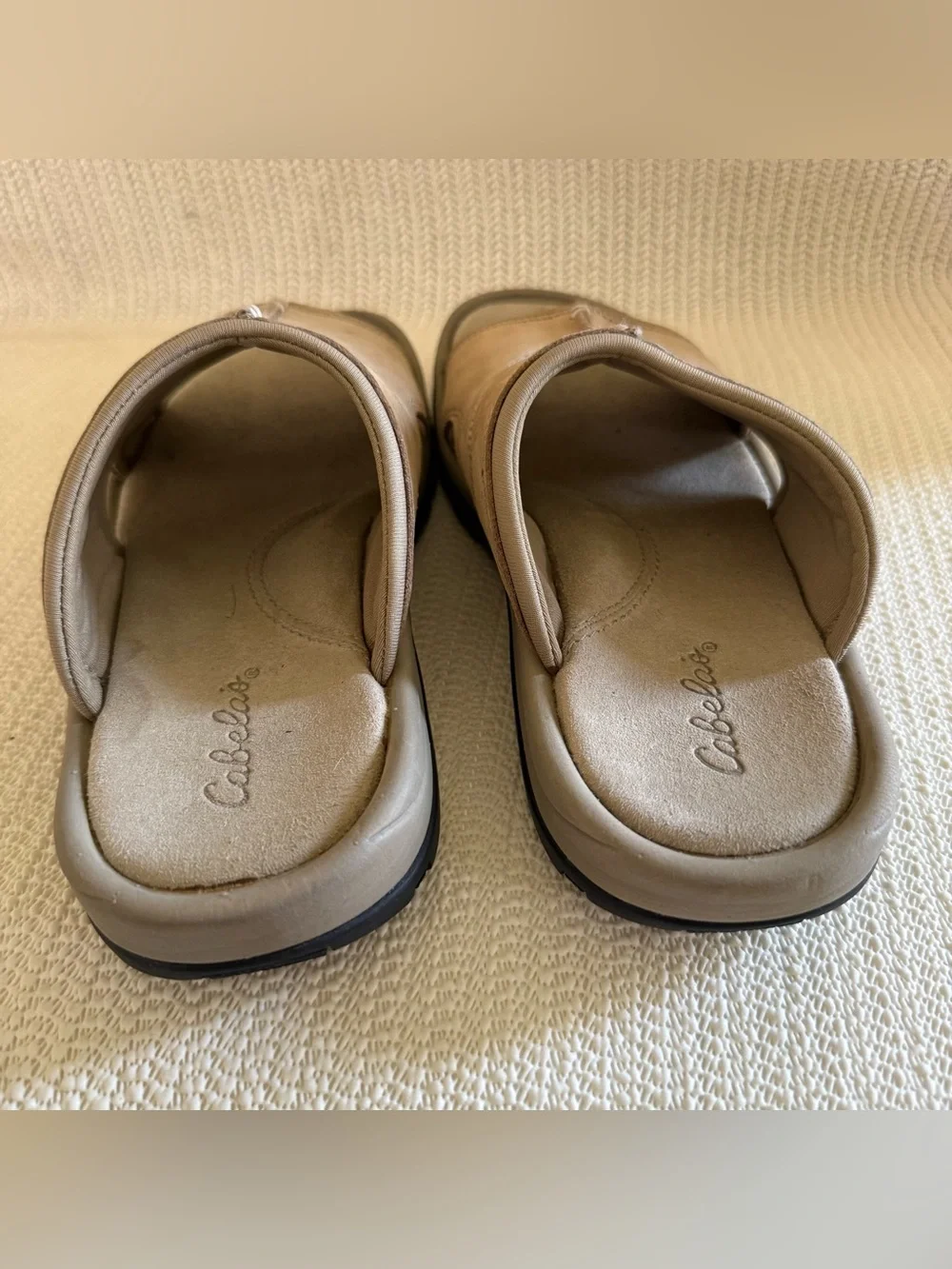 Cabello Women’s Size 9 Taupe Leather Comfort Slide Sandals 82-3824